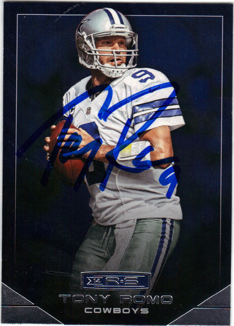 tony romo autographed football