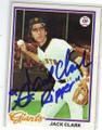 JACK CLARK SAN FRANCISCO GIANTS AUTOGRAPHED VINTAGE BASEBALL CARD #11515M
