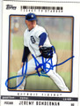 JEREMY BONDERMAN DETROIT TIGERS AUTOGRAPHED BASEBALL CARD #11915G