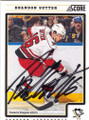 BRANDON SUTTER PITTSBURGH PENGUINS AUTOGRAPHED HOCKEY CARD #20615i