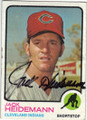 JACK HEIDEMANN CLEVELAND INDIANS AUTOGRAPHED VINTAGE BASEBALL CARD #21015i
