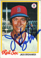 JACK BROHAMER BOSTON RED SOX AUTOGRAPHED VINTAGE BASEBALL CARD #22015E