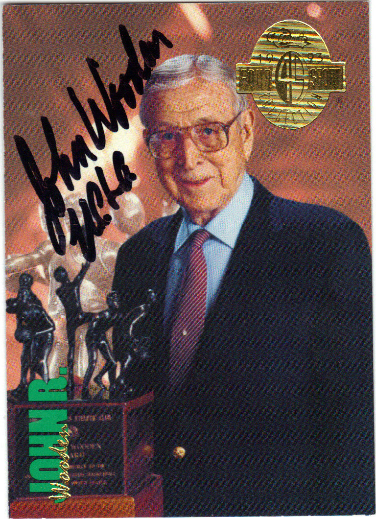 john wooden autographed basketball