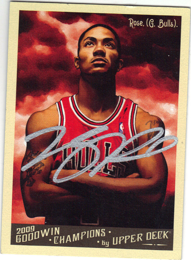 derrick rose autographed basketball
