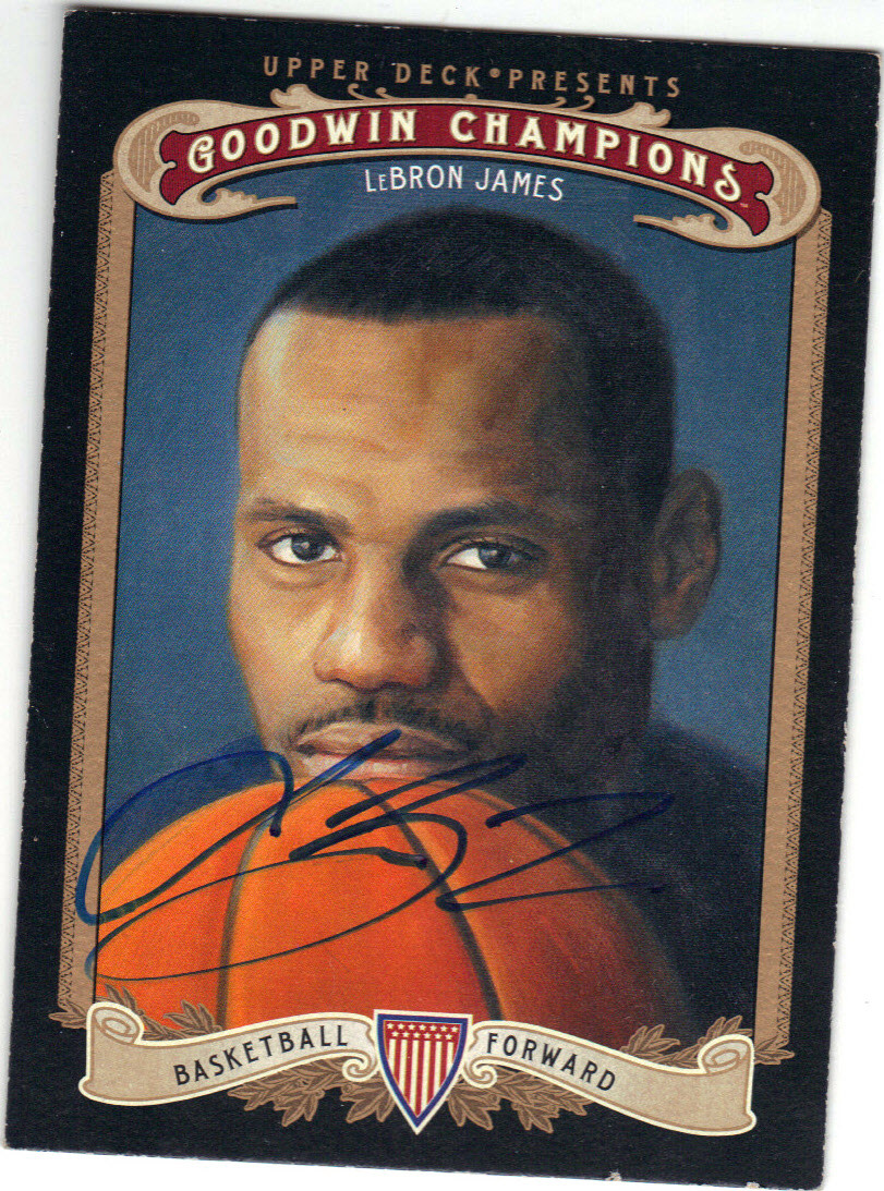 lebron autographed basketball