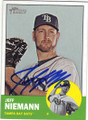 JEFF NIEMANN TAMPA BAY RAYS AUTOGRAPHED BASEBALL CARD #72215H