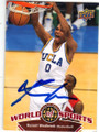 RUSSELL WESTBROOK UCLA BRUINS AUTOGRAPHED BASKETBALL CARD #100815E