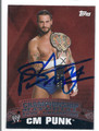 CM PUNK AUTOGRAPHED WRESTLING CARD #122615F