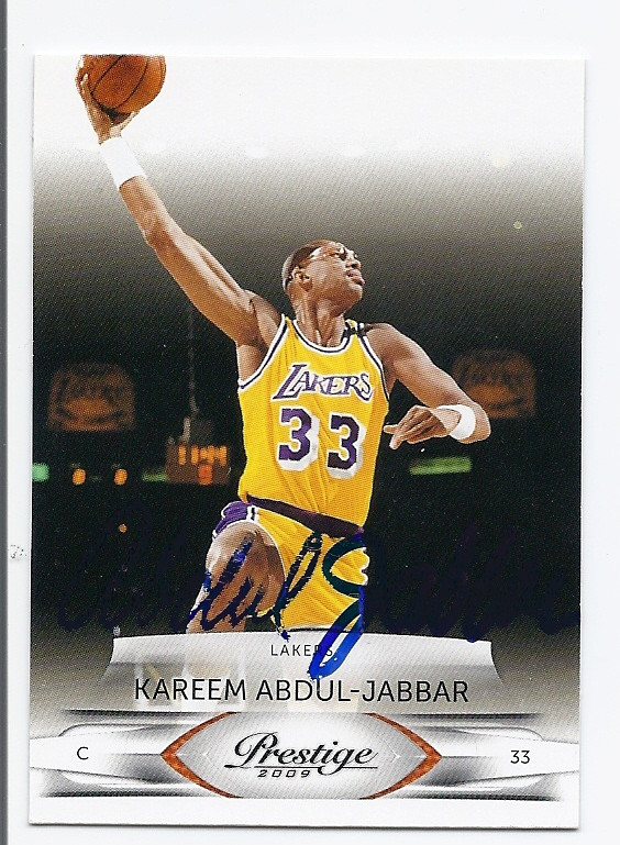kareem abdul jabbar autographed basketball