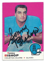 SONNY BISHOP HOUSTON OILERS AUTOGRAPHED VINTAGE FOOTBALL CARD #11716K