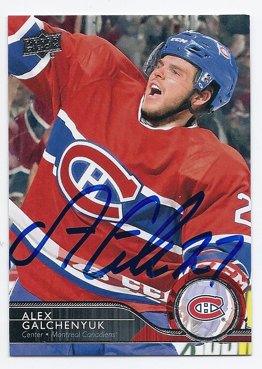 Alex Galchenyuk Montreal Canadiens Autographed Hockey Card 20716l 5starautographs Com