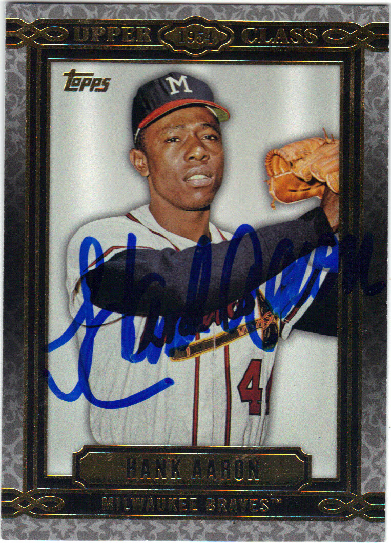 Hank Aaron Milwaukee Braves Autographed Baseball Card 22316c 5starautographs Com
