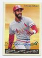 OZZIE SMITH ST LOUIS CARDINALS AUTOGRAPHED BASEBALL CARD #30616D
