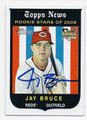 JAY BRUCE CINCINNATI REDS AUTOGRAPHED ROOKIE BASEBALL CARD #32216G
