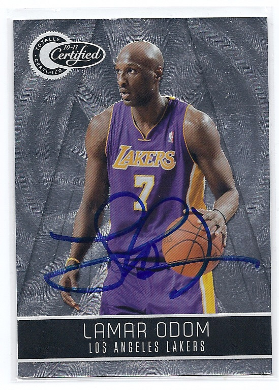 Lamar Odom Los Angeles Lakers Autographed Numbered Basketball
