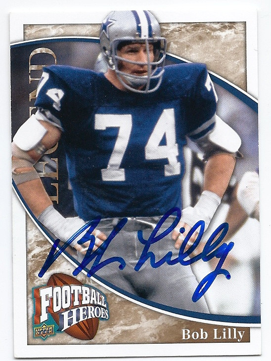 bob lilly autographed football