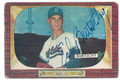 ED "MOE" BURTSCHY KANSAS CITY ATHLETICS AUTOGRAPHED VINTAGE BASEBALL CARD #60116A