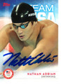 NATHAN ADRIAN USA SWIMMNG AUTOGRAPHED OLYMPICS CARD #120718N