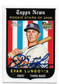 EVAN LONGORIA TAMPA BAY RAYS AUTOGRAPHED ROOKIE BASEBALL CARD #12519i