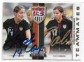 STEPHANIE COX & TOBIN HEATH USA WOMEN'S SOCCER DOUBLE AUTOGRAPHED SOCCER CARD #72319F