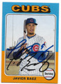 JAVIER BAEZ CHICAGO CUBS AUTOGRAPHED BASEBALL CARD #121519A