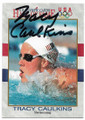 TRACY CAULKINS AUTOGRAPHED OLYMPIC SWIMMING CARD #22620B