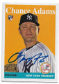 CHANCE ADAMS NEW YORK YANKEES AUTOGRAPHED ROOKIE BASEBALL CARD #32220B