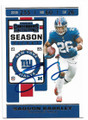 SAQUON BARKLEY NEW YORK GIANTS AUTOGRAPHED FOOTBALL CARD #52020H