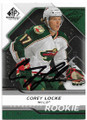 COREY LOCKE MINNESOTA WILD AUTOGRAPHED & NUMBERED ROOKIE HOCKEY CARD #70220E