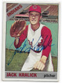 JACK KRALICK CLEVELAND INDIANS AUTOGRAPHED VINTAGE BASEBALL CARD #71120C
