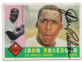 JOHN ROSEBORO LOS ANGELES DODGERS AUTOGRAPHED VINTAGE BASEBALL CARD #71820G