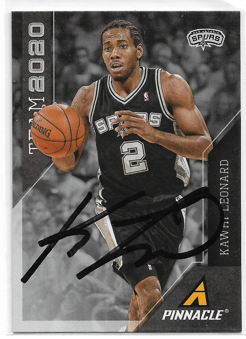 kawhi leonard autographed basketball