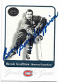 BERNIE GEOFFRION MONTREAL CANADIENS AUTOGRAPHED HOCKEY CARD #81920E