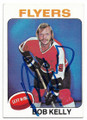 BOB KELLY PHILADELPHIA FLYERS AUTOGRAPHED VINTAGE HOCKEY CARD #82820D