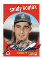 SANDY KOUFAX BROOKLYN DODGERS AUTOGRAPHED BASEBALL CARD #91220E