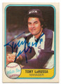 TONY LARUSSA CHICAGO WHITE SOX AUTOGRAPHED VINTAGE BASEBALL CARD #100720F