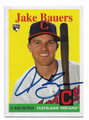 JAKE BAUERS CLEVELAND INDIANS AUTOGRAPHED ROOKIE BASEBALL CARD #112520C