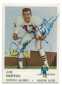 JIM NORTON HOUSTON OILERS AUTOGRAPHED VINTAGE ROOKIE FOOTBALL CARD #112920A