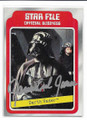 JAMES EARL JONES AUTOGRAPHED VINTAGE STAR WARS CARD #122220F