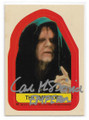 IAN McDIARMID AUTOGRAPHED VINTAGE STAR WARS STICKER PUZZLE BACK CARD #122320E