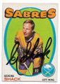 EDDIE SHACK BUFFALO SABRES AUTOGRAPHED VINTAGE HOCKEY CARD #123120A