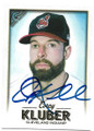 COREY KLUBER CLEVELAND INDIANS AUTOGRAPHED BASEBALL CARD #50321A