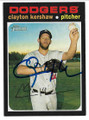 CLAYTON KERSHAW LOS ANGELES DODGERS AUTOGRAPHED BASEBALL CARD #22822B