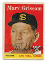 MARV GRISSOM SAN FRANCISCO GIANTS AUTOGRAPHED VINTAGE BASEBALL CARD #61322B