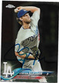 CLAYTON KERSHAW LOS ANGELES DODGERS AUTOGRAPHED BASEBALL CARD #80622A