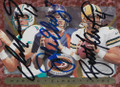 DAN MARINO, JOHN ELWAY & BRETT FAVRE TRIPLE AUTOGRAPHED FOOTBALL CARD #60325A