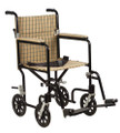 Aluminum Transport Chair 19  Tan Plaid/Designer Fly-Weight