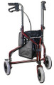 Rollator 3-Wheeled w/ Pouch Loop Brk Flame Red(10218FRD-1)