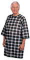Thermagown Patient Gown Blue Green Plaid