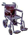 Transport Wheelchair 19  With Loop Brakes  Aluminum